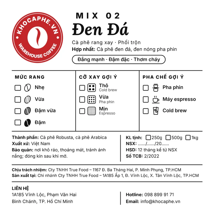 MIX 02 Đen Đá – KHOCAPHE.VN