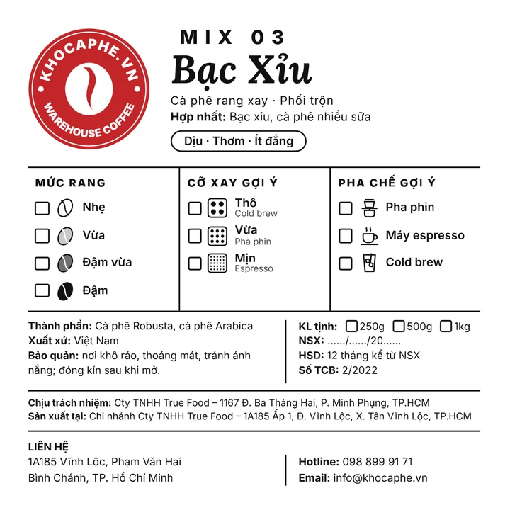 MIX 03 Bạc Xỉu – KHOCAPHE.VN