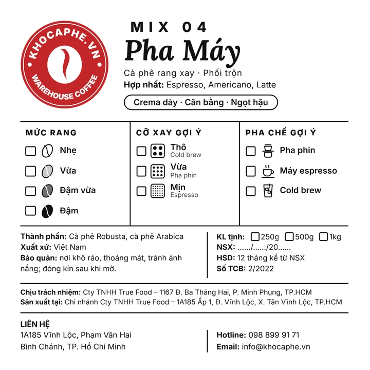 MIX 04 Pha Máy – KHOCAPHE.VN