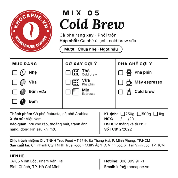 MIX 05 Cold Brew – KHOCAPHE.VN